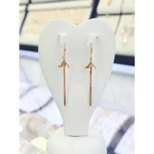 14k/18k 금 고래 꼬리 드롭 원터치 귀걸이 GH12YD1667E