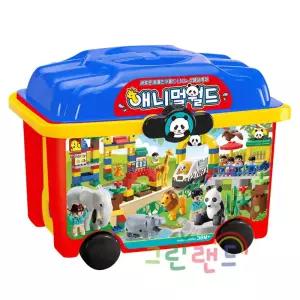 애니멀월드 (대) AW2801 통블록 38개월 동물블럭 182Pcs 애니멀블록 멜로디장난감 옥스포드 통블록 그린랜드79