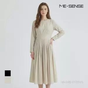 [미센스] 밑단주름 라운드넥 원피스_MB43OPS302Z