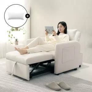 일루일루 몽글 소파베드 1인용 확장 폴딩형 침대 쇼파 겸용 각도조절 자취방 원룸 생활방수 패브릭