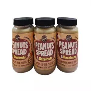 너츠앤너츠 땅콩스프레드 헤이즐넛 560g 땅콩버터 3개세트