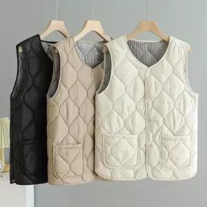 ONM 여성 v넥 경량 패딩 조끼 다이아 경량