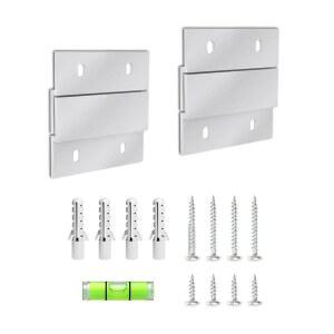 French Cleat 5.1cm(2인치) 2쌍 거울 행거 키트 13.6kg(30파운드) Z 벽걸이 헤비 픽처 미러 프레임 벽 장착 브래킷 하드웨어 듀티 클립 마운트 클리트 캐비닛 선반 후크 아트 보드 캔버스