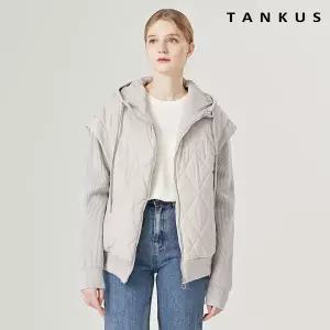 비스코스 니트 후드 퀼팅점퍼 (TW4JP023L0)