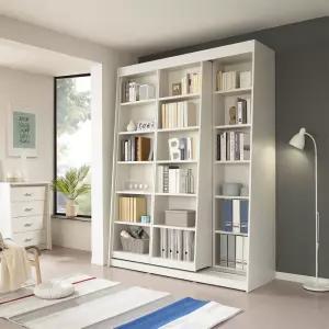 에든 거실 서재화 전면 슬라이딩 만화 책장 ASL1800WH 수납장 서재 인테리어 가구