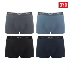 BYC 프리미엄 모달 드로즈 4종 세트 부드러운 남자 팬티