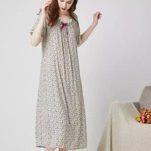 [하프클럽/]플라워 꽃무늬 수유 임부복 롱 빅사이즈 파자마 원피스