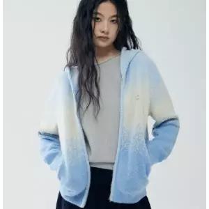 [롯데백화점]쥬크 그라데이션 니트 후드 집업 Z254KSL708