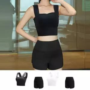 ONM 여성 운동복 세트 크롭탑 반바지 헬스복 요가복