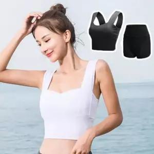 ONM 여성 스포츠 요가 필라테스 신축성 좋은 크롭 트