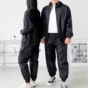 ONM 남녀 땀복 상하의 세트 집업 검정 1P 긴팔 헬