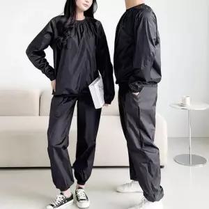 ONM 남녀 땀복 상하의 세트 검정 1P 긴팔 헬스 트