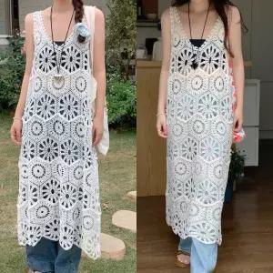 ONM 니트 롱 원피스 비치웨어 홀터넥 나시 롱 원피스