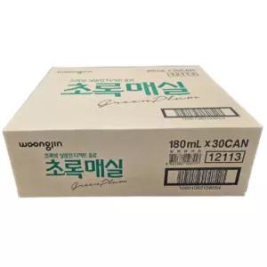 웅진 초록 매실 음료 캔 미니 180ml 30개입 음료수 과일 주스 박스