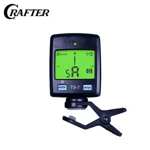 크래프터 TS-7 Pro 크로매틱 헤드스탁 클립 LCD 튜너 기타 베이스 조율기