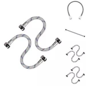 세면기 고압호스 세면대 욕실 수도연결관 부속품(2개)/수도/배관/부속/수전/호스/고압/세면대줄/부품/배수