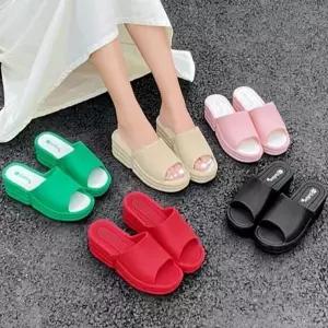 [하프클럽/]EVA 쿠션 통굽 여자 슬리퍼 사무실화