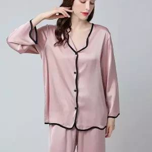 [하프클럽/]집에서입는옷 새틴 실크 잠 옷 세트 우정 파자마 파티 핑크