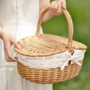 소풍바구니 라탄바구니 감성 피크닉소품 소형 피크닉바스켓