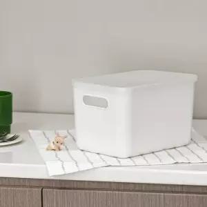 4P세트 국산 엔드세이브 모던 수납정리함 바디+뚜껑세트 팬트리 바스켓 플라스틱 리빙박스