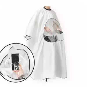 커트보 투명 투명창 바버샵 롱 미용실핸드폰 미용실가운