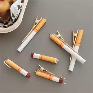 [셀러허브]담배머리핀 특이한머리핀 앞머리집게핀 웃긴 생일 여행 운동회 (S23616599)