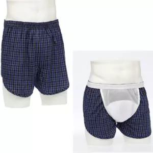 [노인 장기요양 복지용구] 국산 순면 남자 빨이입는요실금팬티 MSIP-002 트렁크 모달 남성용 안심팬티 패드 잔뇨 남성 할아버지 변실금 본인부담금 6%