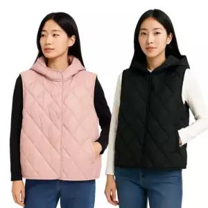 가벼운조끼   5컬러 후드 경량 퀄팅조끼 여성 패딩조끼