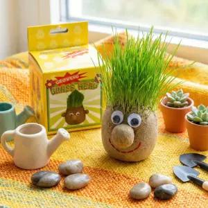 1호 헬로스마일 큰얼굴 잔디 토피어리 잔디 인형 키우기 식물 재배 키트