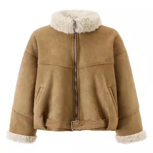 [미니멈에브리데이][미니멈 에브리데이]시어링 양털 뽀글이 무스탕 집업 자