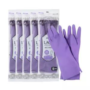 크린랩 천연 라텍스 레이스 바이올렛 고무장갑 중 5개