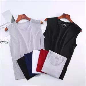 아이스 여름 나시 민소매 통기성 메쉬 좋은 운동 남자 남자런닝 남자반팔티