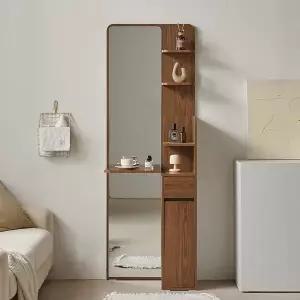 [바로방 가구]슬림 틈새 수납 전신거울 스탠딩 화장대