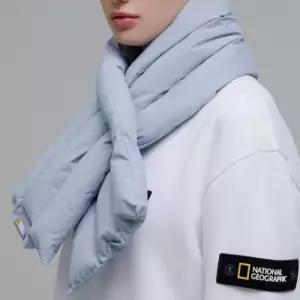내셔널지오그래픽 겨울 목도리 코디 패딩 넥워머 스카이블루