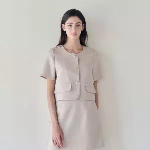 IB 트위드 셋업 반팔 자켓(VIJAF1141)