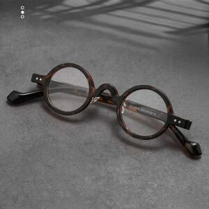 UVLAIK TR90 빈티지 펑크 안경 프레임 클래식 솔리드 컬러 라운드 남성용 패션 블루 라이트 컴퓨터