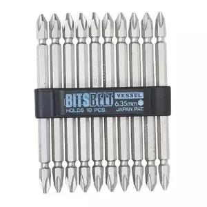 베셀 도금 비트 세트 10개입 십자 일제 일본 전동 드릴 드라이버 임팩 육각 비트