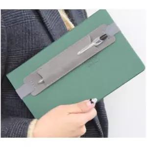 북밴드 펜홀더 다이어리 가죽 파우치 펜갈피 만년필 펜 케이스 그레이 북갈피 밴딩 밴드 고무줄