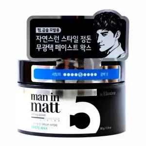 가볍게 쏙 엘라스틴 맨인매트 무광택 자연스런 스타일링 페이스트 왁스 80g