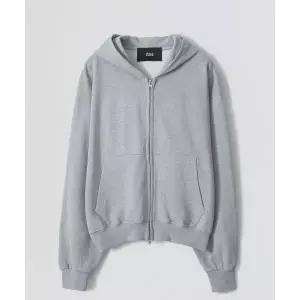 이지오 EZIO Riv 세미 Over 핏 후드 집업 멜란지 그레이 1973626