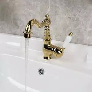 엔틱 수전 화장실 카페 짧은 구리 벽부형 호텔 골동품 클래식 골드