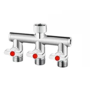 3구 베란다 수도꼭지 스위치 세탁기 독립 물조절 볼밸브 수전 분배기