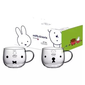 에지리 내열유리 머그컵 100ml 2종 세트 미피 보리스 1세트