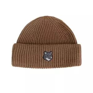 [메종키츠네] 폭스헤드 라지 울 비니 캔버스브라운 149329950