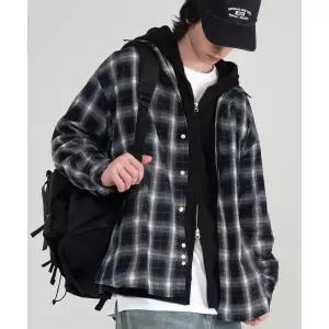 언탭트스튜디오 시티보이 빅 오버핏 플레이드 체크 셔츠 3Color 1985044