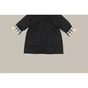 [버버리] 키즈 블랙 코듀로이 칼라 퀼팅 롱 자켓 146774515