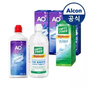 옵티프리 렌즈세척액 에이오셉 플러스 360ml 3개+리플레니시 420ml 1개