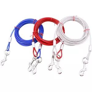 꾹상점3  루미나D 목줄 리드줄 와이어 산책용품 대형견 6mm 5m