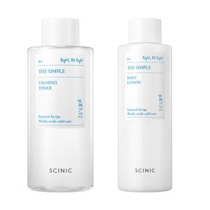 [어워드 17관왕]싸이닉 더 심플 대용량 카밍 토너 300ml+ 로션 300ml