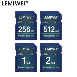 카메라 SD 카드 256MB 512MB 1GB 2GB 고속 클래스 10 U1 전문 633X 용 UHS-I LEMIWEI 메모리